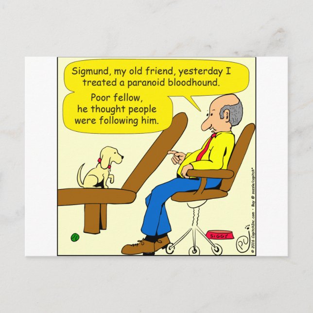 Postal personalizado paranoico de sangre (Anverso)