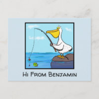 Personalizado pelícano de pesca divertida