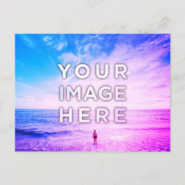 Postal Personalizado personalizado 2 Foto Purple Retrowav