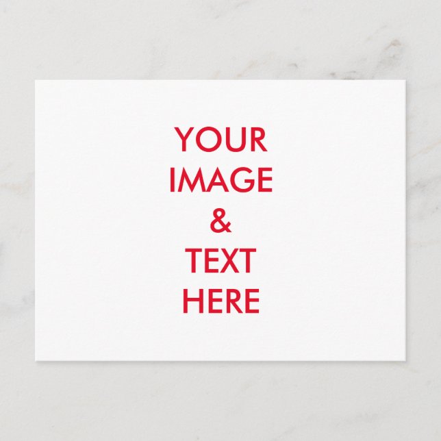 Postal Personalizado personalizado de su propia foto (Anverso)