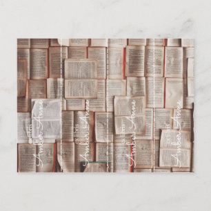 Postal personalizado personalizado ex libris bookmark cor