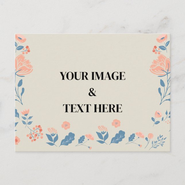 Postal Personalizado personalizado Su propia foto y texto (Anverso)