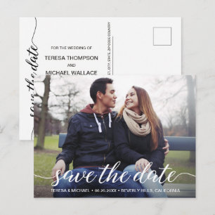 Postal Personalizado Photo Engagement Guión moderno