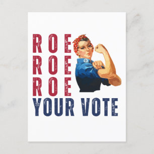 Postal Personalizado política feminista pro Choice Retro 