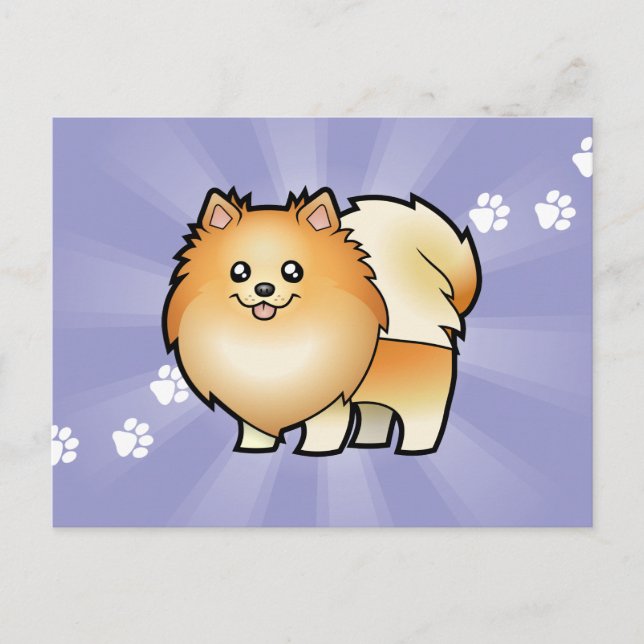 Postal Personalizado Pomeranian (Anverso)