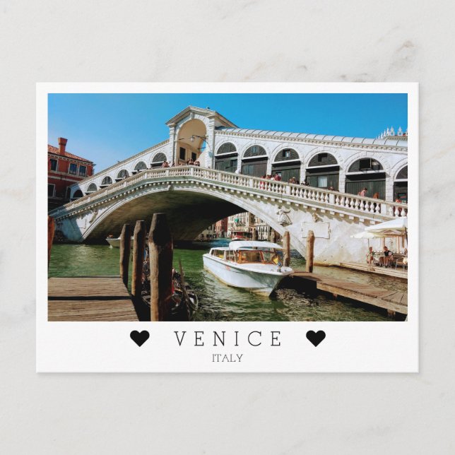 Postal Personalizado, Ponte di Rialto, Venecia, Italia Po (Anverso)