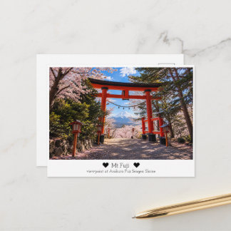 Postal Personalizado, punto de vista del Mt. Fuji en Arak