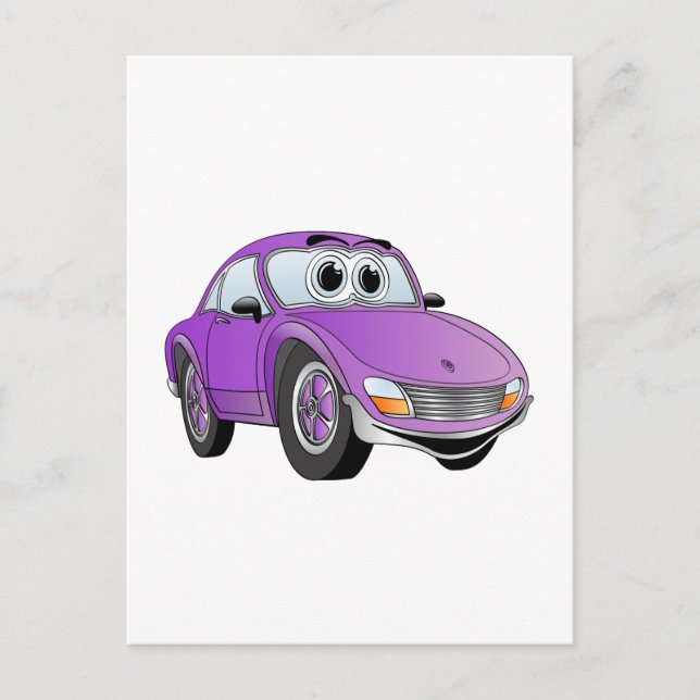 Postal Personalizado Purple Sports Car (Anverso)