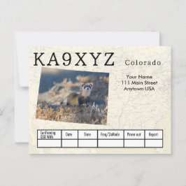 Postal Personalizado QSL de corte fotográfico en forma de