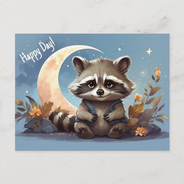 Postal Personalizado raccoon (Anverso)