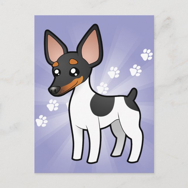Postal Personalizado Rat Terrier / Toy Fox Terrier (Anverso)
