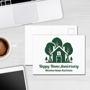 Postal Personalizado Real Estate Company Green Forest Hou