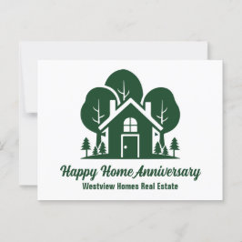 Postal Personalizado Real Estate Company Green Forest Hou
