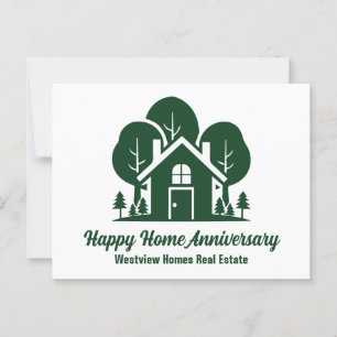 Postal Personalizado Real Estate Company Green Forest Hou