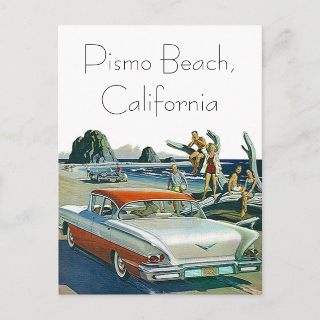 Postal Personalizado retro del viaje por carretera del (Anverso)