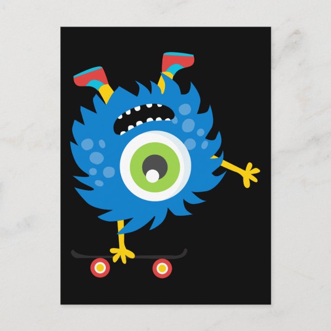Postal Personalizado Retro Monster Alien (Anverso)