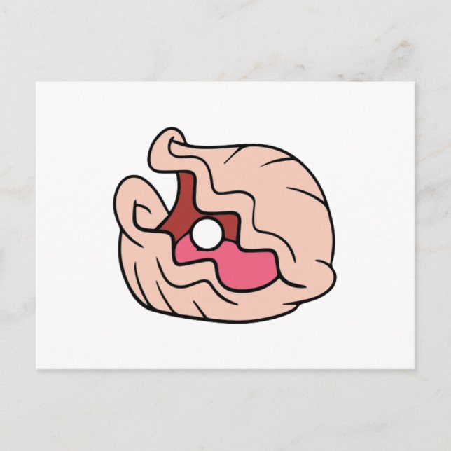 Postal Personalizado rosa clam con perla en ella (Anverso)