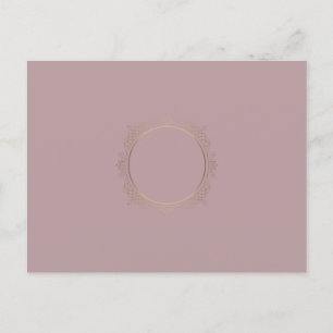 Postal Personalizado Rosa de moda Gold Elegant Blank Temp