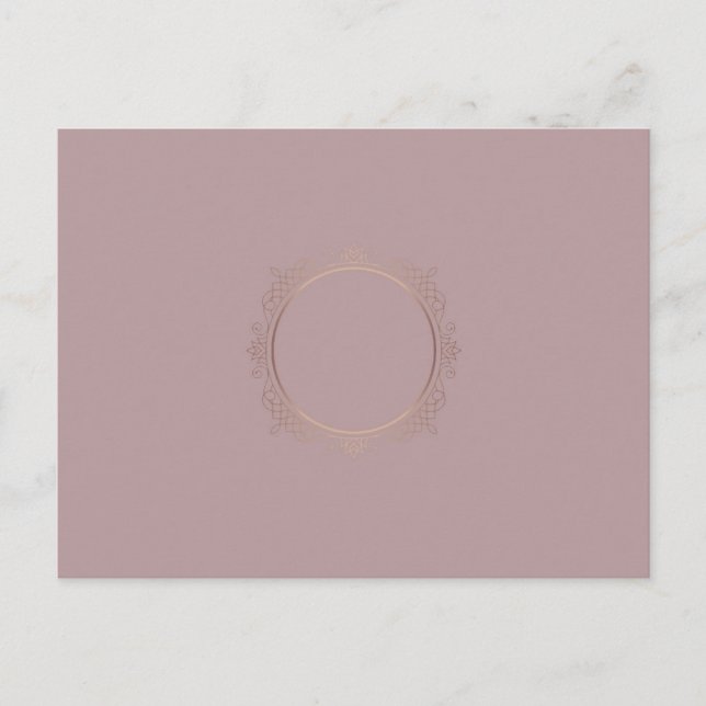 Postal Personalizado Rosa de moda Gold Elegant Blank Temp (Anverso)