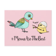 Personalizado rosa lindo Bird Bird Mejor Mamá