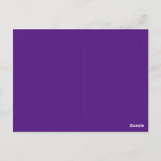 Postal Personalizado Royal Purple Picture-Perfect Standar (Reverso)