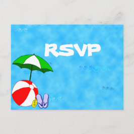 Postal Personalizado RSVP Fiesta de playa