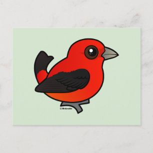 Postal Personalizado Scarlet Tanager