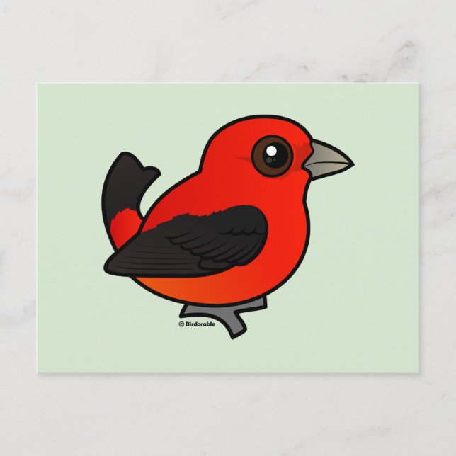 Postal Personalizado Scarlet Tanager (Anverso)