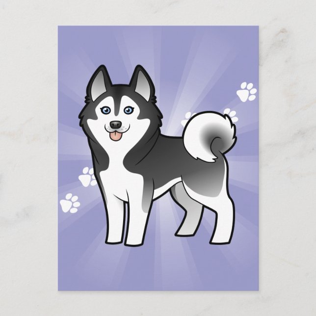 Postal Personalizado Siberian Husky / Alaskan Malamute (Anverso)