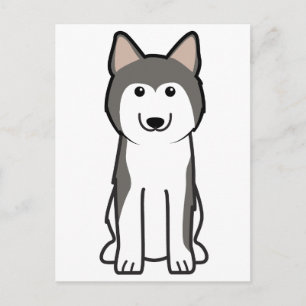 Postal Personalizado Siberian Husky Dog