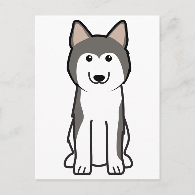 Postal Personalizado Siberian Husky Dog (Anverso)
