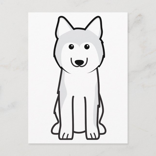 Postal Personalizado Siberian Husky Dog (Anverso)