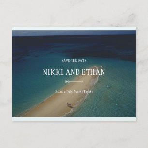 Postal Personalizado: simple Boda de la bahía Upolu