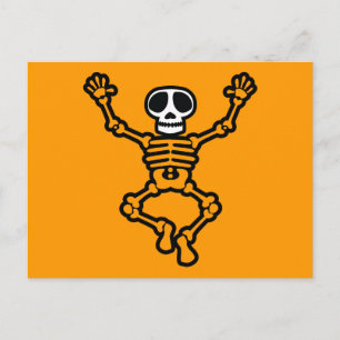 POSTAL PERSONALIZADO SKULL SKELETON GRÁFICO BAILE EMO OSC