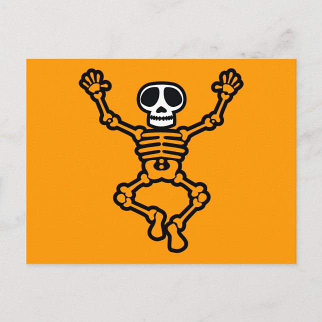 POSTAL PERSONALIZADO SKULL SKELETON GRÁFICO BAILE EMO OSC (Anverso)