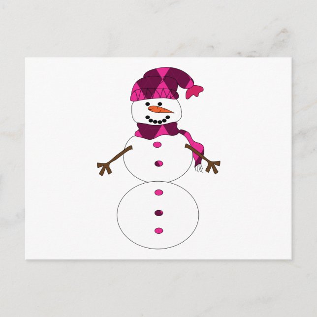 Postal Personalizado Snowman (Anverso)