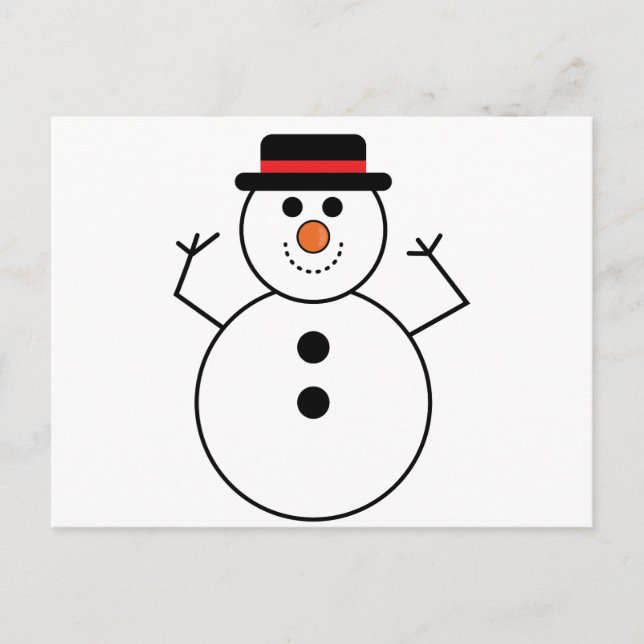 Postal Personalizado Snowman (Anverso)