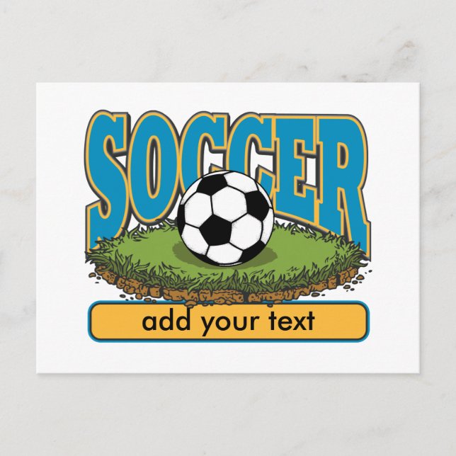 Postal Personalizado Soccer Añadir texto (Anverso)
