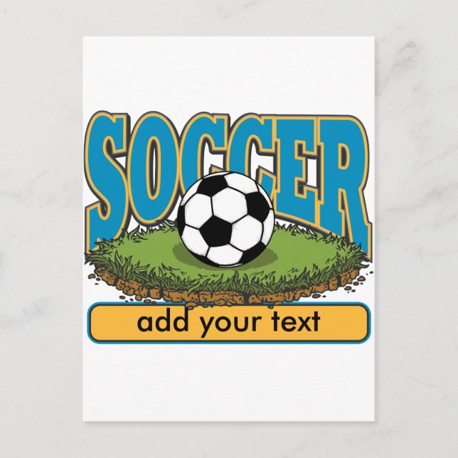 Postal Personalizado Soccer Añadir texto (Anverso)