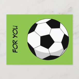 Postal Personalizado Soccer Ball Añadir su nombre o tex