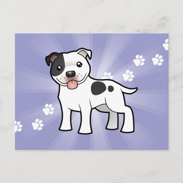 Postal Personalizado Staffordshire Bull Terrier (Anverso)