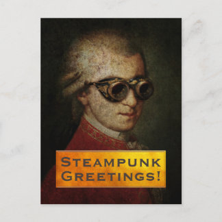 Postal Personalizado Steampunk Mozart Stationery