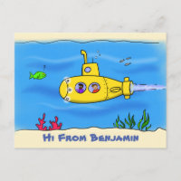 Personalizado submarino feliz