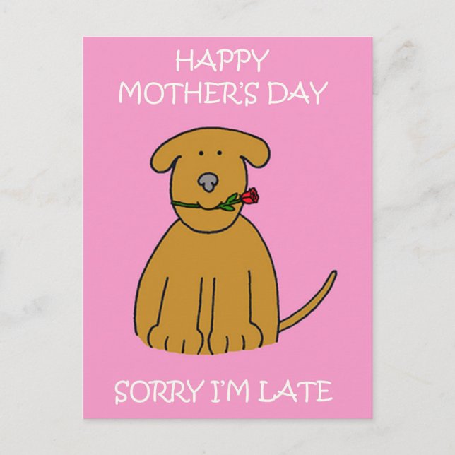 Postal Personalizado tardía del Día de la Madre (Anverso)