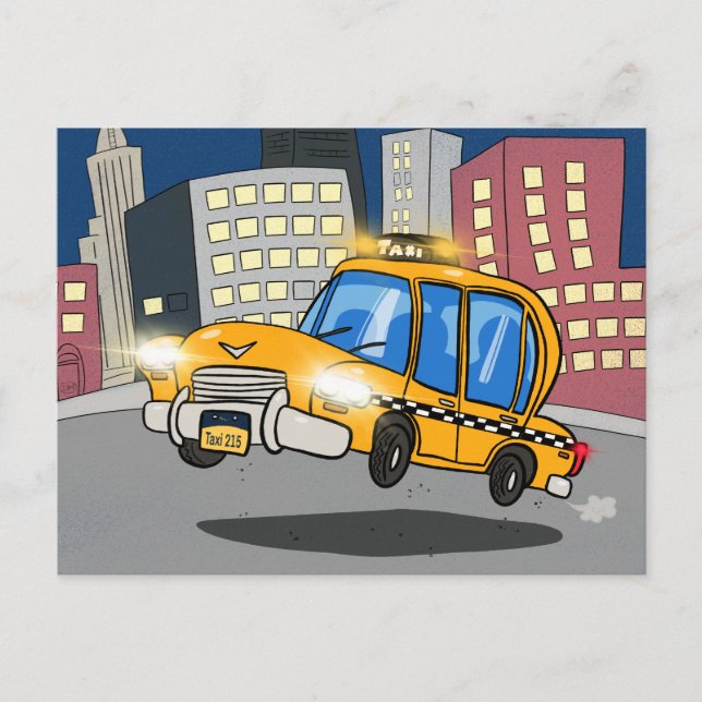 Postal Personalizado Taxi Cab (Anverso)