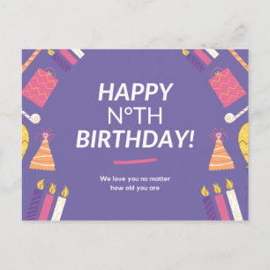 Postal Personalizado: Te amamos sin importar la edad que