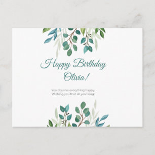 Postal Personalizado - Te mereces todo feliz