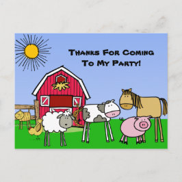 Postal Personalizado Tema Agrícola Cumpleaños Gracias Pos