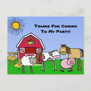 Postal Personalizado Tema Agrícola Cumpleaños Gracias Pos