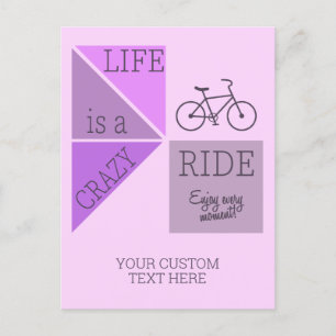 Postal Personalizado Text Life es un viaje loco